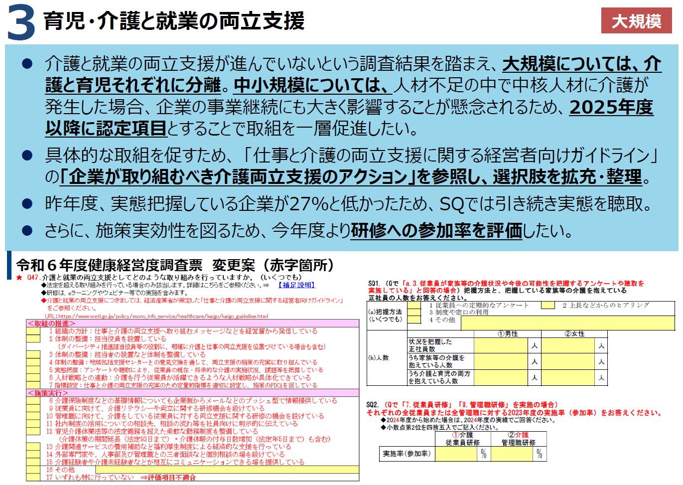 育児と介護との両立支援