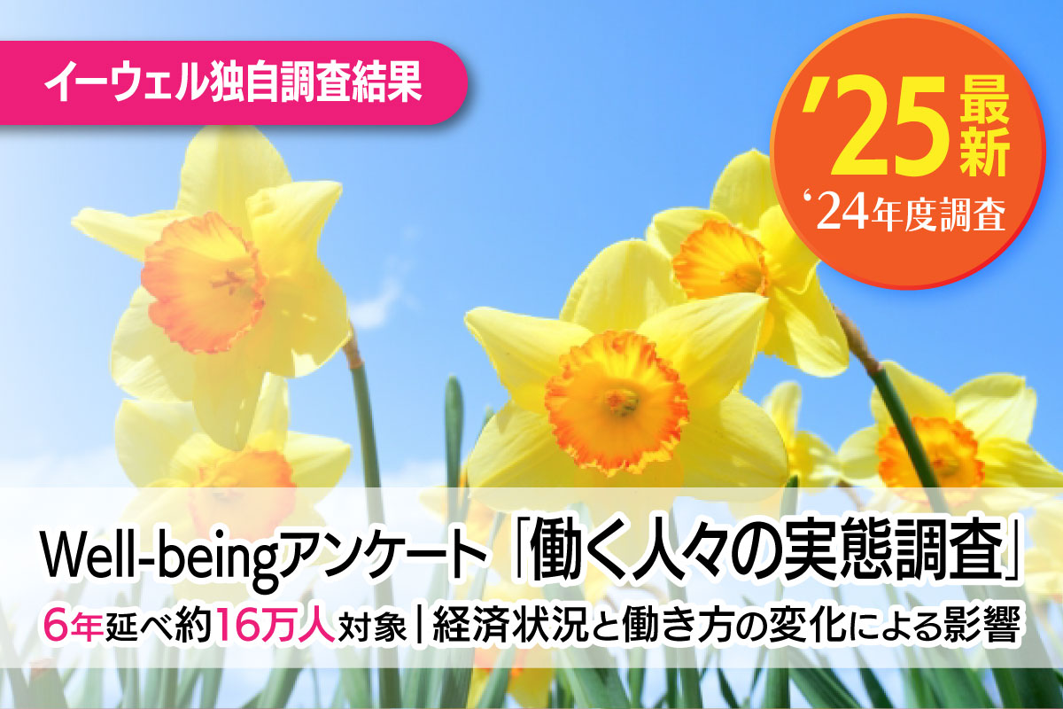 Well-beingアンケート｢働く人々の実態調査｣結果を公表｜6年延べ約16万人対象